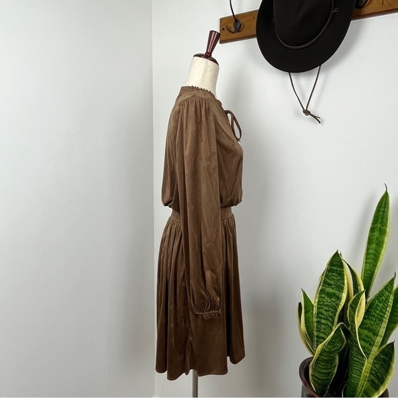 Tommy Hilfiger Faux Vegan Suede Dress. #567 Brown Size 6 NWT - Picture 8 of 11